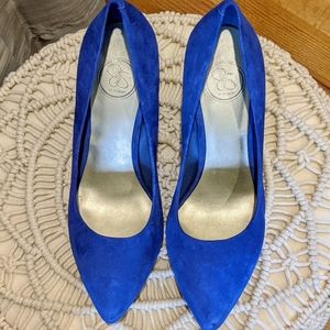 Jessica Simpson Cobalt Blue Suede Pumps